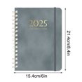 thumbnail image 2 of Meitianfacai Coil Planner 2025 Weekly Planner Diary A5 Taped Notebook Book, Gray, 2 of 5