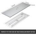 thumbnail image 2 of Zzistar 51" x 17" Stainless Steel Fire Pit Cover Fits -Silver, 2 of 6