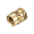 thumbnail image 4 of Uxcell Knurled Insert Nut M4 x 7mm L x 6mm OD Female Thread Brass Embedding Nut 60 Pack, 4 of 5