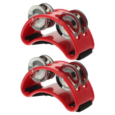 2pcs Foot Tambourines Foot Bell Shaker Accompaniment Percussion Instrument Musical Instruments