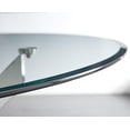 thumbnail image 4 of Heavenly Collection Star Dining Table, Tempered Glass Dining Table, Round Glass Dining Table, Dining Table with Chrome Base, Cross Chrome Dining Table 48", 4 of 10