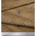 thumbnail image 2 of Soimoi Rayon Fabric Leaves & Sacred Geometry Geometric Printed Craft Fabric by The Yard 56 Inch Wide, 2 of 3