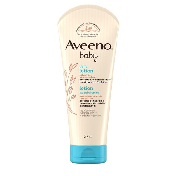 Aveeno Baby Lotion Daily Moisturizing Cream for baby's Sensitive Skin - natural oat, Fragrance Free