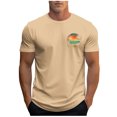 thumbnail image 2 of Styesk T-Shirts pour Homme Mode Décontractée Hommes T-shirt de Sport Imprimé Manches Courtes Col Rond Chemisiers Chemises, 2 of 5