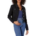 thumbnail image 1 of YDX Women's Jeans Denim Jacket Raw Hem Cropped White, Ripped Black, Small, 1 of 2