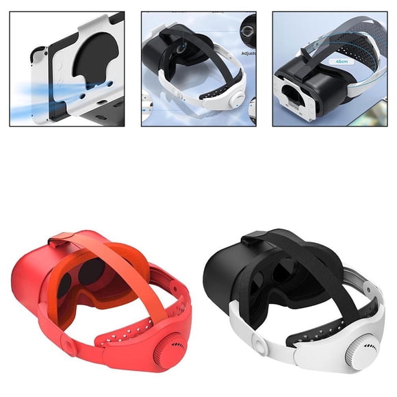 Casque Vr pour Nintendo Switch : Sangle d'Objectif Ajustable pour un Noir et Blanc Ultime Mingyqi