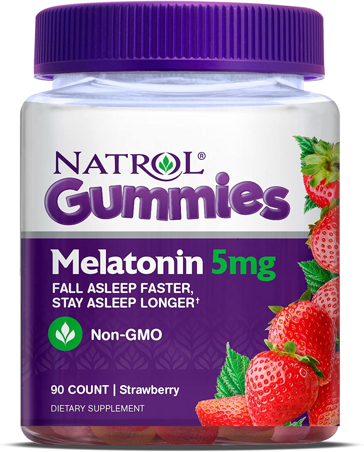 Natrol Melatonin 5mg Gummy-90 5mg Strawberry / Gummy