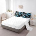 thumbnail image 3 of YST Ensemble de Douillette 7 Pcs pour Lit Simple avec Draps Butterfly, Ensemble de Literie Floral, Format Simple, 7 Unités, 3 of 5