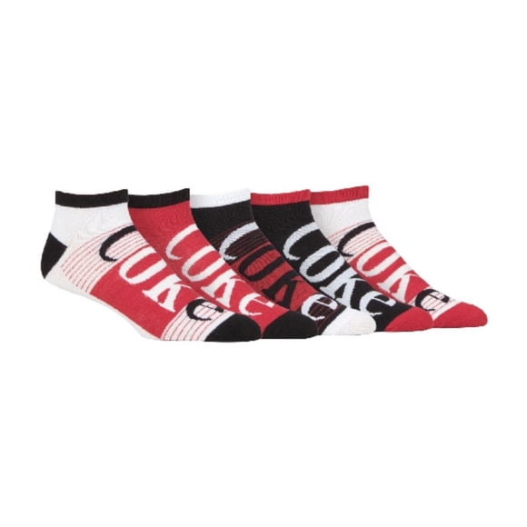 Coca Cola 5 Pack Ankle Running Coloured and Striped Patterned Socks