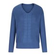 thumbnail image 4 of Innerwin Pull Hiver Chaud Femmes Pull Tops Chic à Manches Longues Pull Confortable Bleu M, 4 of 8