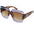 thumbnail image 1 of FEISEDY Oversized Square Sunglasses Multi Tinted Glitter Frame Stylish Inspired B2276, 1 of 6