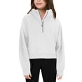 thumbnail image 1 of RXIRUCGD Hauts à Manches Longues pour Enfants Hommes et Femmes Col Rond, Blanc, Taille : 150, 1 of 3