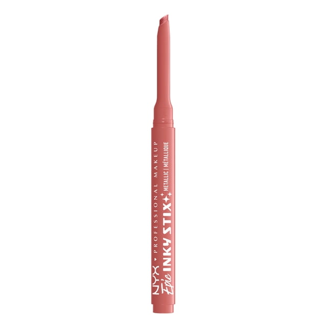NYX Professional Makeup Epic Inky Stix cream gel eyeliner in Blush Byte, slim retractable stick with slanted tip and metallic finish, waterproof formula delivering precise, long-lasting 24-hour wear.