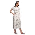 thumbnail image 3 of Moomaya Chemise de Nuit d'Allaitement à Col Rond Imprimée pour Femmes en Coton, 3 of 6