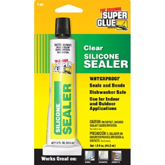 Super Glue Silicone Sealer, 1.5oz Clear Tube
