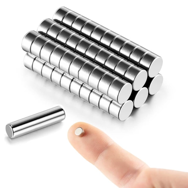 GHSDFBB 60pcs 5x3mm Small Magnets for Crafts- Mini Magnets Tiny Magnets Neodymium Magnets Rare Earth Magnets-Little Button Magnets Micro Magnets- Round Magnets for Miniatures Crafts 3D Printed P