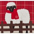 thumbnail image 3 of SARO LIFESTYLE Plaid Christmas Sheep Throw Pillow, 13" x 20" Poly Filled, Red, 3 of 4