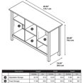 thumbnail image 4 of Bush Furniture Broadview Bibliothèque en Bois à 6 Cubes de Rangement, Blanc Pur, 4 of 5