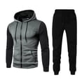 thumbnail image 1 of QIPOPIQ Ensemble de Survêtement pour Homme 2 Pcs Tenue Décontractée à Contraste Sports Jogging Ensembles de Survêtements Liquidation, 1 of 4