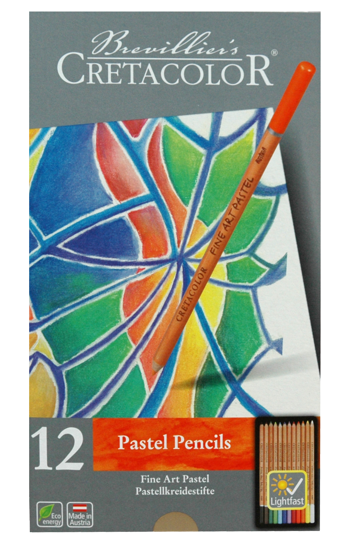 CRETACOLOR Fine Art Pastel Pencil Set, 12 Count (Pack of 1), Multi