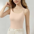 thumbnail image 2 of WRKEKC Camisole pour Femmes, Couleur Unie, Chaude, avec Soutien-Gorge Intégré, Sans Manches, Col Rond, Chandail, Camisole Décontractée et Tendance, 2 of 7