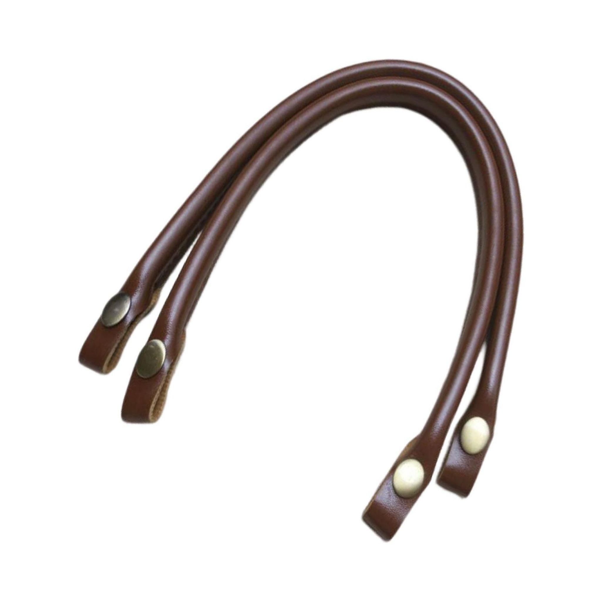 fastboy 2x Fashionable PU Leather Bag Handles for DIY Crafting Brown 40cm 1Set