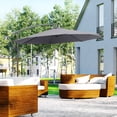 thumbnail image 3 of Outsunny Parasol de Patio Φ10 Pieds de Luxe Parasol de Marché Extérieur Gris, 3 of 9