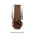 thumbnail image 2 of Baohd Queue de Cheval Perruques Réalistes de Fibres à Haute Température Perruques Artificielles Frisées Toupee Résistant à la Chaleur Invisible Sans Couture Coiffure pour les Femmes Naturel Noir 48cm Long Brun Clair, l'Allongement 58cm, 2 of 6