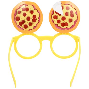 Creative Pizza Paper Glasses Mask Photo Booth Props for Kids Birthday Party Decoration Photobooth Props Kids Toys