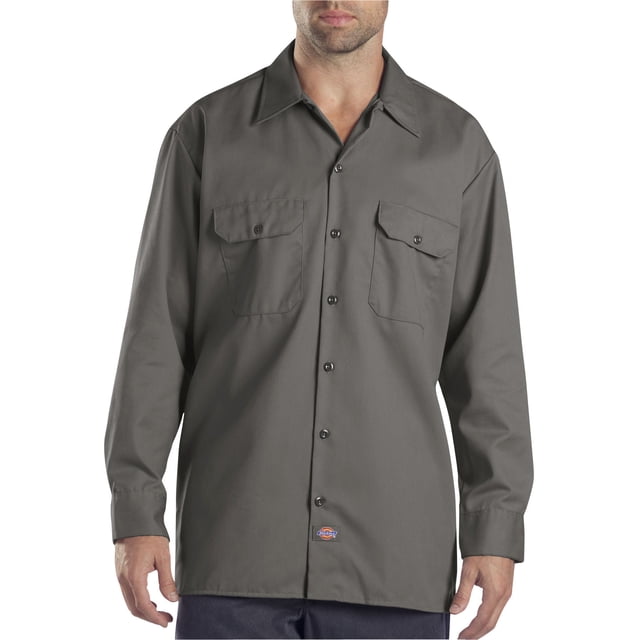 Dickies Chemise de Travail à Manches Longues pour Homme, 2T, Gris Gravier
