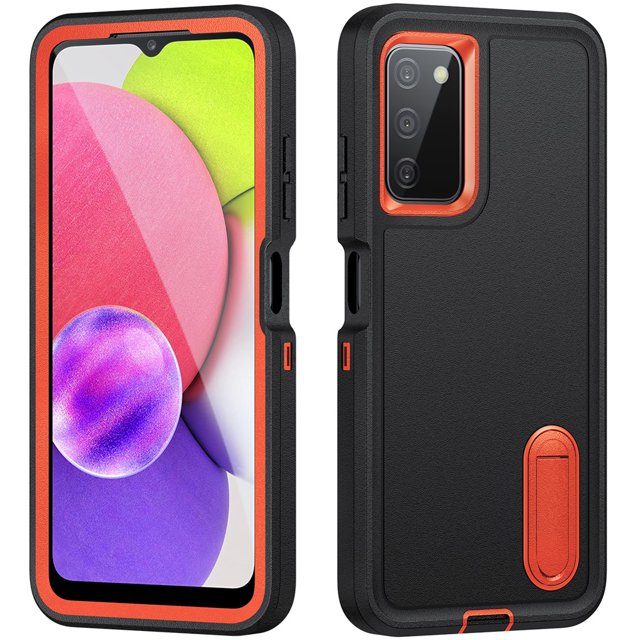 for Samsung Galaxy A03s Case, Samsung Galaxy A03s Phone Case with Built in Kickstand, Shockproof/Dustproof/Drop Proof Heavy Duty Military-Grade Rugged Protective Cover for Samsung Galaxy A03s