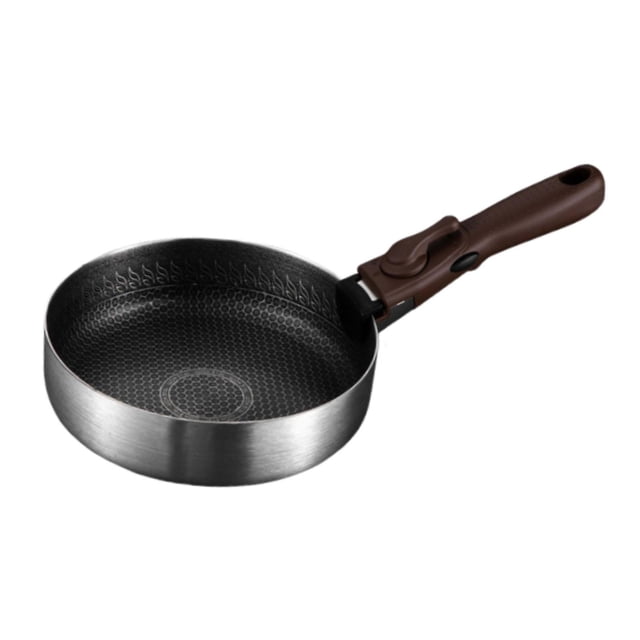 veasfak Nonstick Frying Pan with Removable Handle Saute Pan Cooker Pot Round Skillet Without Lid
