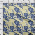 thumbnail image 3 of oneOone Cotton Silk Blue Fabric Asian Floral Sewing Material Print Fabric By The Yard 42 Inch Wide, 3 of 4