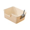 thumbnail image 4 of Cat Litter Box Kitty Litter Pan Cat Sandbox Durable Open Top Pet Litter Tray Light Coffee, 4 of 7