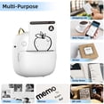 thumbnail image 2 of Mistaha Portable Bluetooth Thermal Label Printer with Cute Bear Design - Includes 6 Rolls of Thermal Paper and 5 Rolls of Adhesive Paper - Rechargeable Lithium Battery - White, 2 of 6
