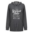 thumbnail image 4 of Penkiiy Chandails à Capuchon pour Femmes Femmes Mode Décontractée Imprimé à Capuche Manches Longues Col Rond T-Shirt Haut Gris Vêtements Y2K, 4 of 5
