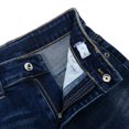 thumbnail image 4 of KIDSCOOL SPACE Little Boys Jeans,Elastic Band Inside Ripped Slim Fit Denim Pants,Deep Blue,5-6 Years, 4 of 6