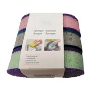 yulier 3 Pcs Scrub Sponges, Household Cleaning Sponges for Kitchen Bathroom, Double-Sided Dish Sponges for Pots and Pans, Non-Scratch Cleaning Sponges