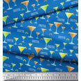 thumbnail image 3 of Soimoi Polyester Crepe Fabric Cocktail Summer Designs Decor Fabric Printed Yard 42 Inch Wide, 3 of 3