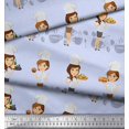 thumbnail image 3 of Soimoi Crepe Silk Fabric Cook Girl Print Fabric by Yard 42 Inch Wide, 3 of 3