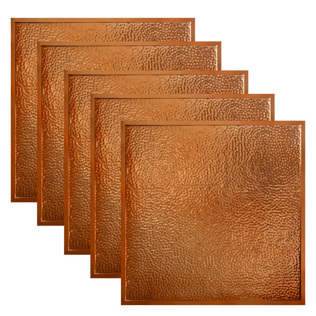 Great Lakes Tin Chicago Copper Lay In Ceiling Tiles 2ft x 2ft 5 Pack