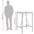 thumbnail image 4 of vidaXL Table de Bar Extérieur Gris 70x70x110 cm Rotin Poly, 4 of 5