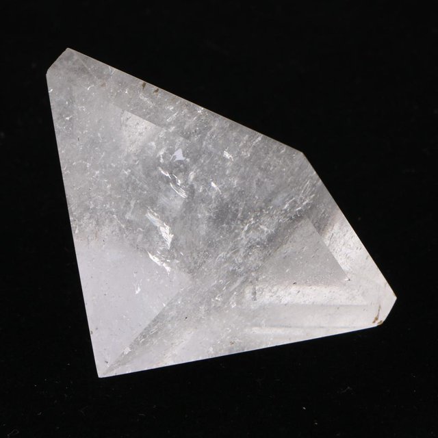 Elodie Natural Energy Charged Pyramid White Clear Crystals Luck Stone 5cm