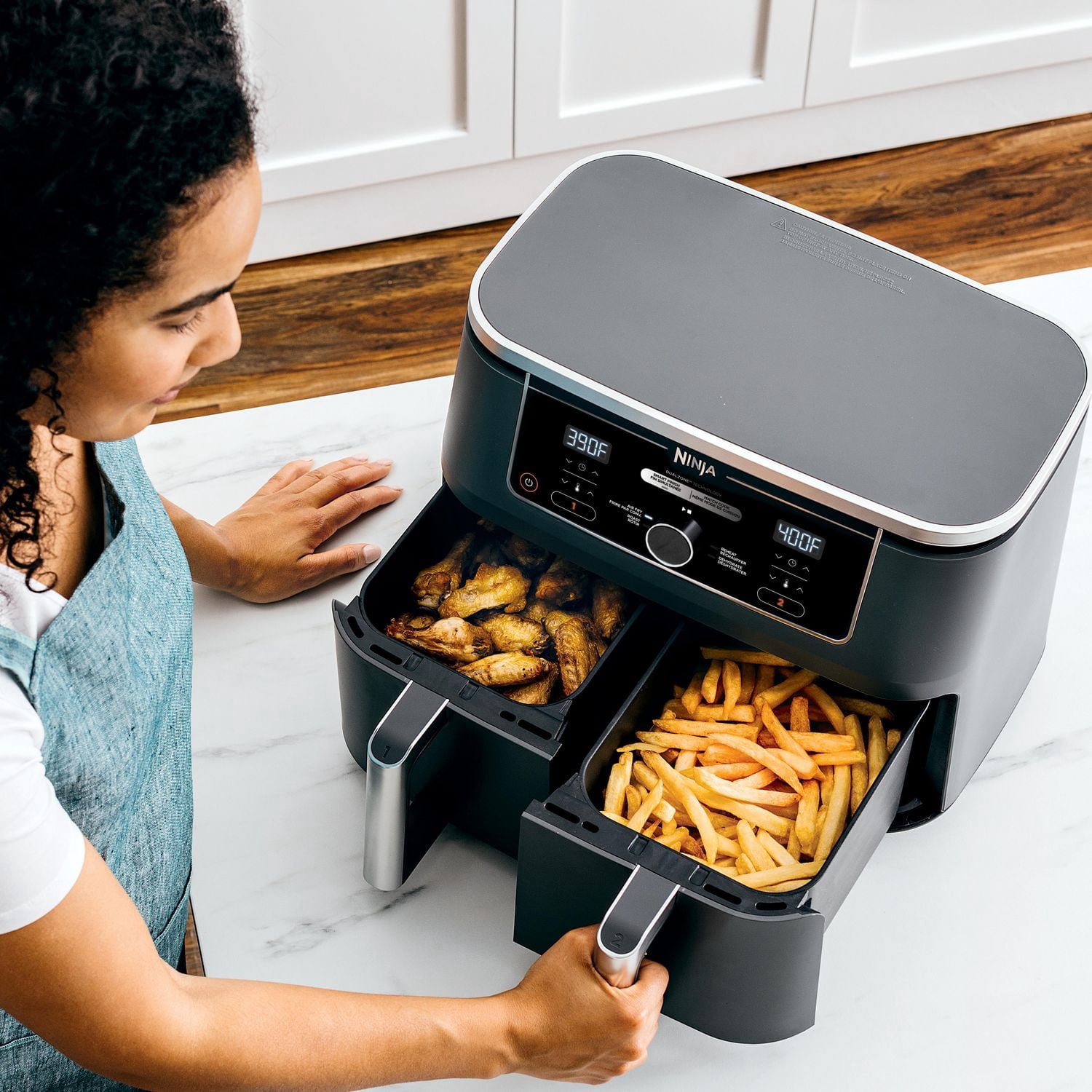 Ninja® Foodi® 4-in-1 10-qt. XL 2-Basket Air Fryer with DualZone™ Technology