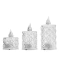 thumbnail image 2 of Transparent Crystal LED Electronic Candle Lights - Battery Operated Flameless Tea Wax Bar Decor for Weddings, Parties, Gifts, 2 of 9