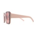 thumbnail image 4 of Womens Rectangle Rimless Thick Plastic Retro Designer Sunglasses Beige Brown Mirror, 4 of 4