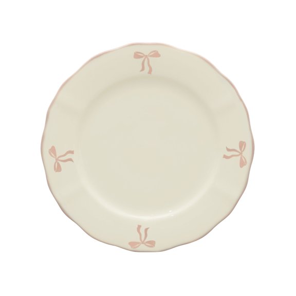 Holiday Time MDN Lot de 4 assiettes à apéritif avec décor de nœud