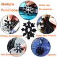 thumbnail image 4 of ZOEKIM 18-en-1 Flocon de Neige Multitool, Flocons de Neige en Acier Inoxydable Porte-Clés Multitool, Ouvre-Bouteille Combinaison Outil Incroyable, 4 of 4