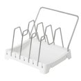 thumbnail image 1 of Durable Kitchen Pot Storage Racks with Adjustable Spacing, Towel Bar Holder Thickened Multi-function Pot Cover Rack with Towel Bar, Splicable Cabinet Racks, 1 of 9