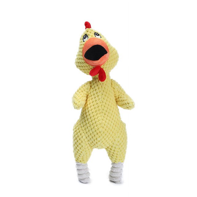 Dog Dog Squeaky Toy Soft Teeth Cleaning Interactive Chicken Shape Stuffed Puppy Chewing Toy for Large Dog